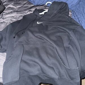 Nike Black Sweatshirt Classic Athletic Hoodie